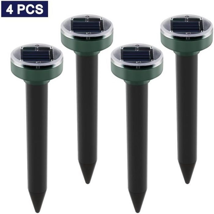Répulsif Taupe Solaire à Ultrason, RosyFate Lot de 4 Anti