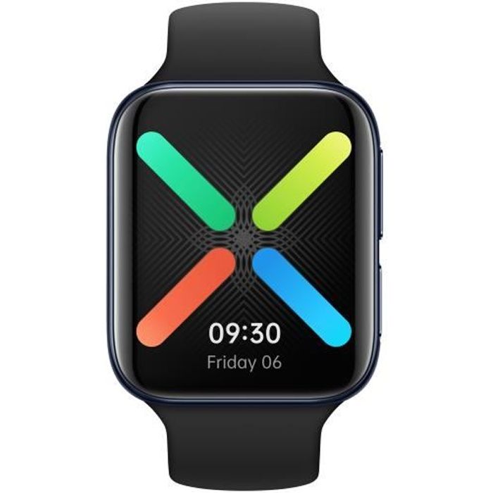 OPPO Watch Montre connectée 46 mm Noir (Version e-sim) - Ecran Amoled - GPS - NFC - Bluetooth - Recharge Rapide