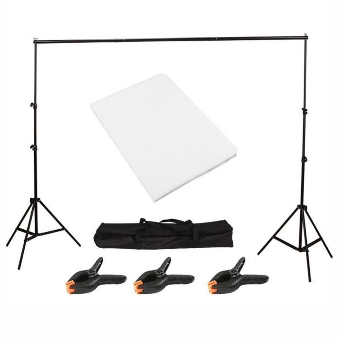 Support de fond de studio Pro Photography Studio et kit de toile de