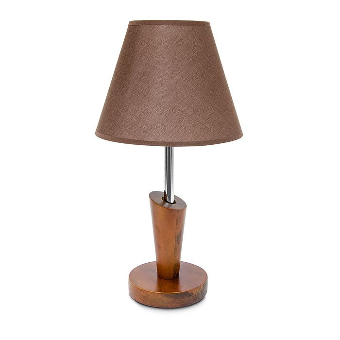 Naturel en Bois Lampe de table avec Lin Look abat-jour superbes pour toute la maison
