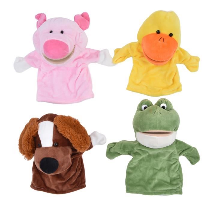 Marionnette à Main Chien En Peluche 27 Cm - Bouche Mobile, Pour Enfants Et Adultes, Jeu Créatif Et éducatif