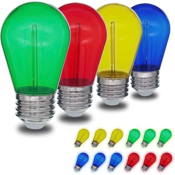 Pack De 24 Ampoules De Couleur Led 2W B22 G45, Utilisées Pour L'Éclairage De Fête, Terrasse