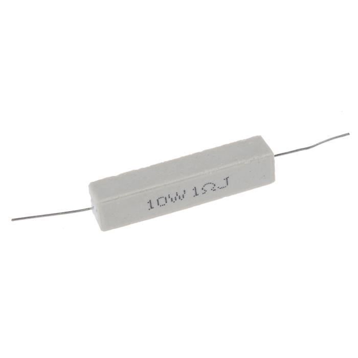 Lot De 10 Résistances Ciment Céramique 5W 1000 Ohm - Résistances Bobinées Pour électronique - Broches Métalliques Fiables
