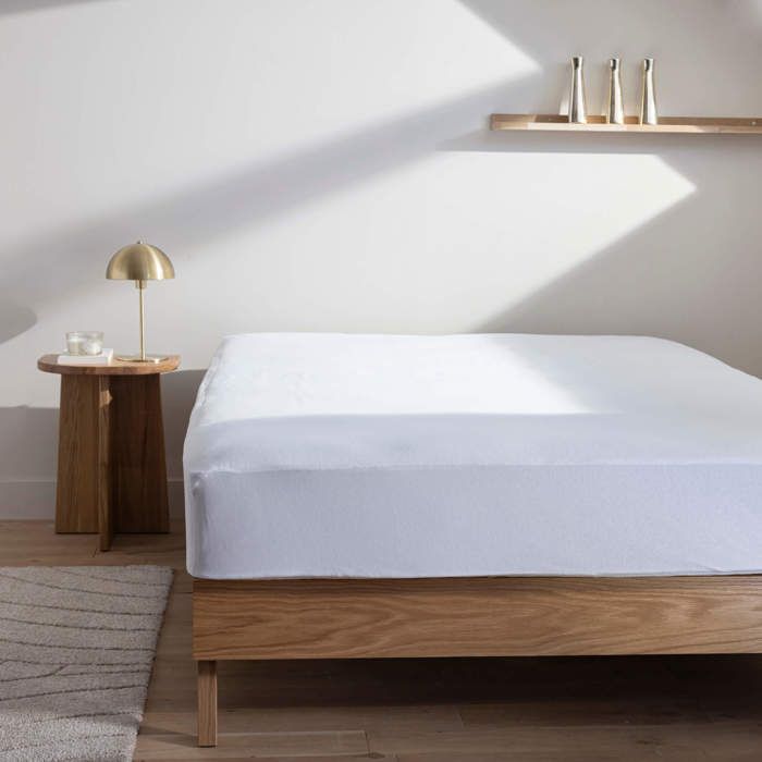 Protège matelas 100% coton bio molleton imperméable bonnet 27 cm à 30 cm - SOMEO 90x190 - Blanc - Someo Protège matelas 100% coton bio molleton imperméable bonnet 27 cm à 30 cm - SOMEO 90x190 - Blanc - Someo