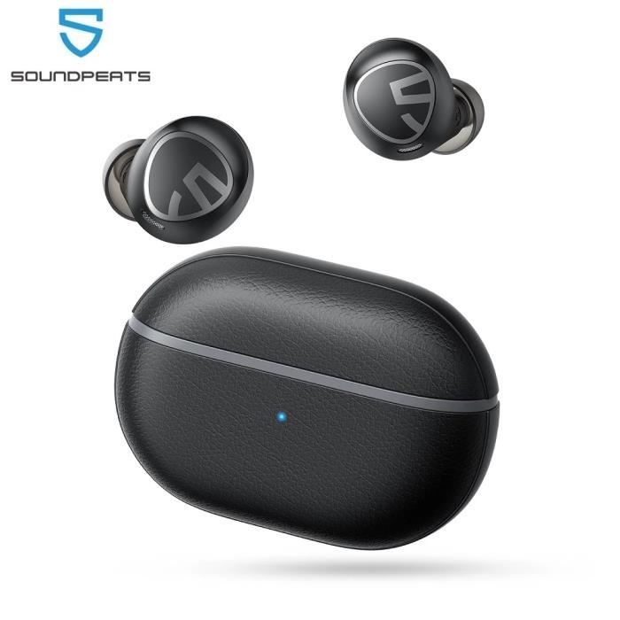 Écouteurs Bluetooth - SOUNDPEATS - Free 2 Classic - 30 heures dautonomie - Intra-auriculaire - Noir