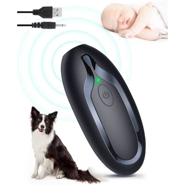 Bubbacare Boitier Anti Aboiement Chien, 33FT Auto Anti Aboiement Ultrasons, Anti Aboiement Chiot Avec 3 Modes, Rechargeable Anti Aboiement Chien Voisin, Sûre Pour Petits Et Grands Chiens