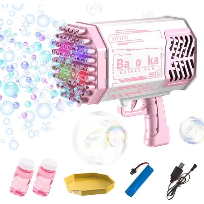 Pistolet à Bulles Automatique Enfant - 2 Machines Avec LEDs Et Solution - Jouet Extérieur