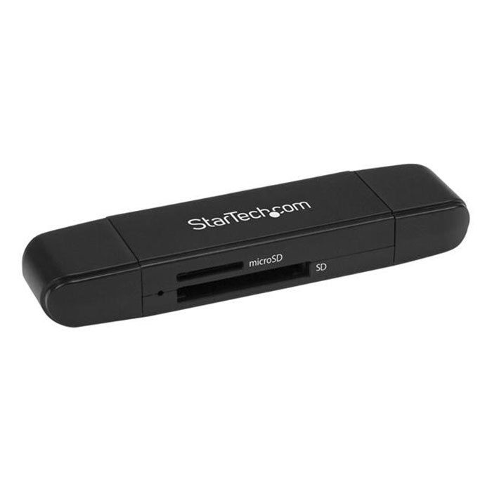 Lecteur de carte SD microSD STARTECH - USB 3.0 5 Gb/s - USB C USB A - Noir