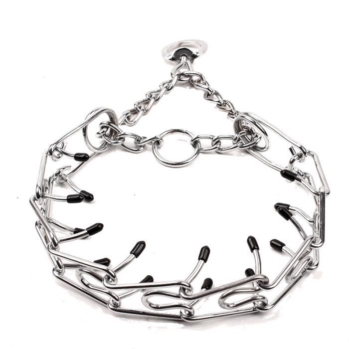 Meilleurs prix pour SURENHAP collier étrangleur pour chien Collier à griffes pour chien collier étrangleur réglable en acier animalerie collier