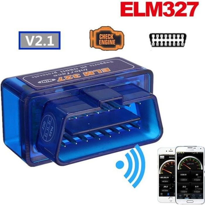 Mini ELM327 V1.5 Bluetooth OBD 2 II Voiture Interface de Diagnostique Scanneur