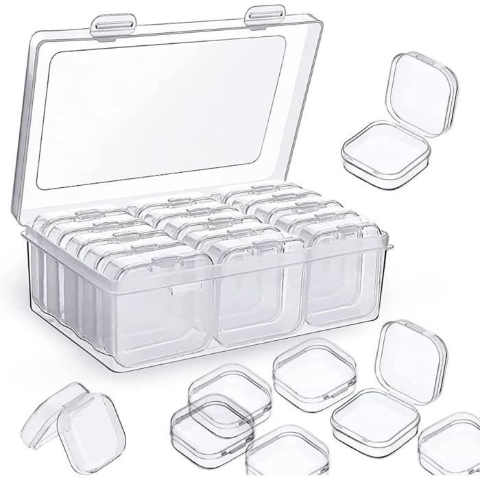 Lot De 13 Boîtes De Rangement Pour Perles En Plastique, Petit Récipient ...