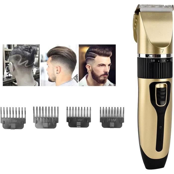 Tondeuse à Cheveux Sans Fil Professionnelle KM-809A Noir/blanc - Neuf Sous Blister