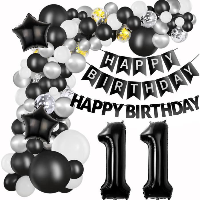 Decoration Anniversaire 11 Ans Fille Garcon,Guirlande Ballons 11 Ans