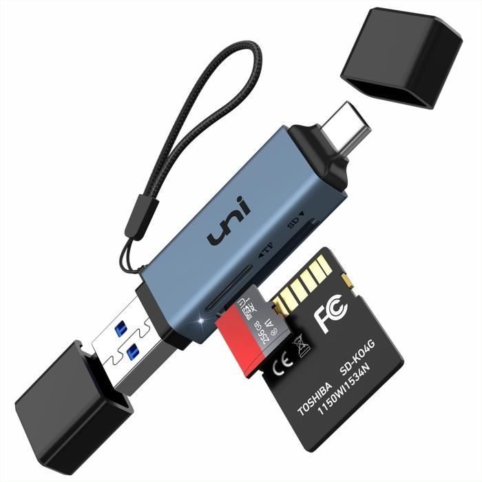 Lecteur de Carte Mémoire, SD/Micro SD Lecteur de Carte et Micro USB OTG à  USB 2.0 Adaptateur avec Standard USB Micro USB Connecteur - Cdiscount  Informatique