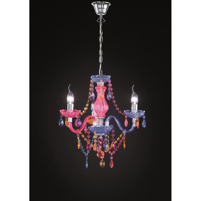 Lustre - TRIO - 3 Lampes - Multicolore - E14 - Pour salon intérieur