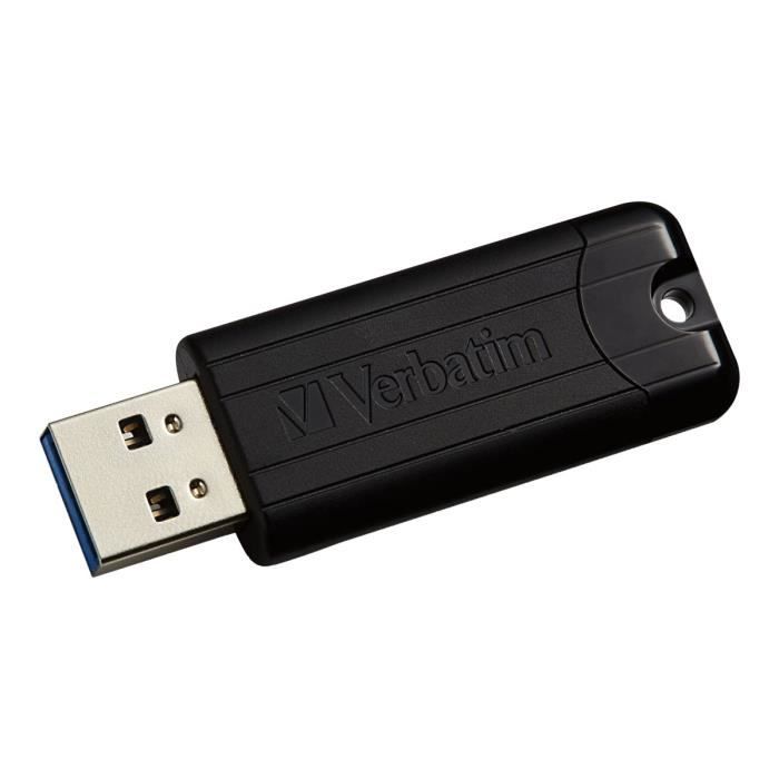 Verbatim Store 'n' Go Pin Stripe USB Drive - Clé USB - 64 Go - USB 3.0 - noir