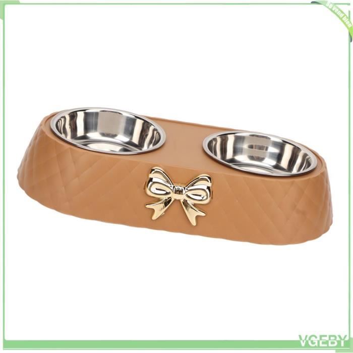 Comparer les prix de Double Bol pour Animaux - V GEBY - Acier Inoxydable - Antidérapant - Facile à Nettoyer - Intérieur