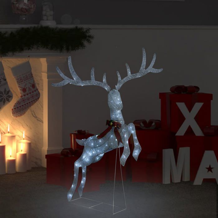 VidaXL Famiglia Di Renne Natalizie LED 300 Luci Bianco Freddo: Decorazione In Acrilico Per Esterno/Interno