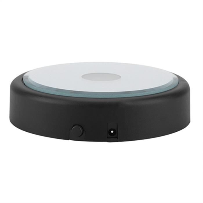 Base Lumineuse LED Rotative - 8 Couleurs, 4 Modes De Rotation - Pour Cristaux, Figurines, Objets De Décoration