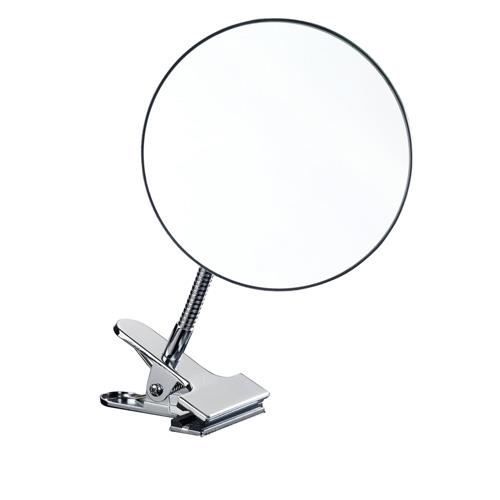 miroir grossissant x5 clip - wenko - acier - chromé - 19x19x4 cm