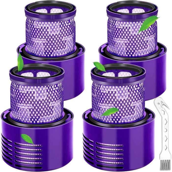 4 filtres V10 pour aspirateur Dyson, lot de 4 filtres de rechange