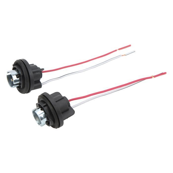 Douille De Feu Stop De Voiture - Support Ampoule Pour Clignotant Et Feu Arrière - Compatible 12-24V, Matériau ABS Et Métal - 4