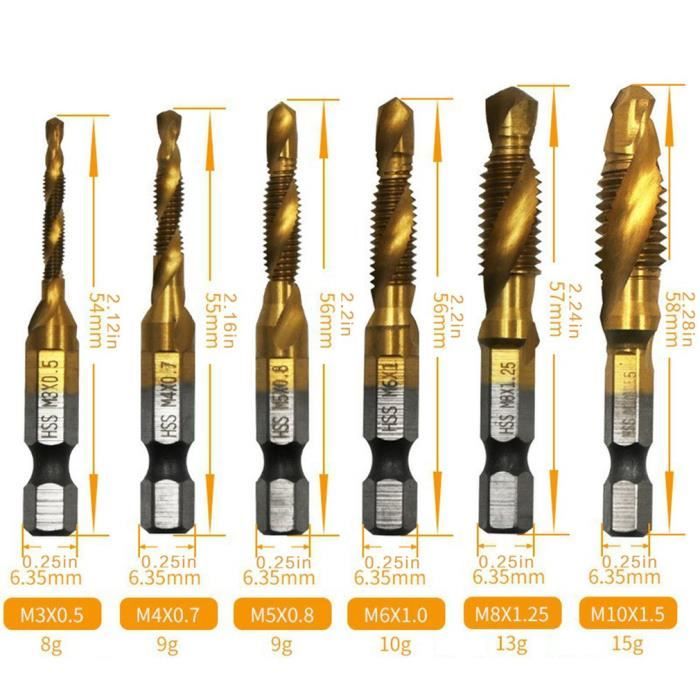 Taraud M3 X 0.5 Extra Long 100mm - Acier Rapide Titane - Pour Machine - Filetage Droit - Précision H2