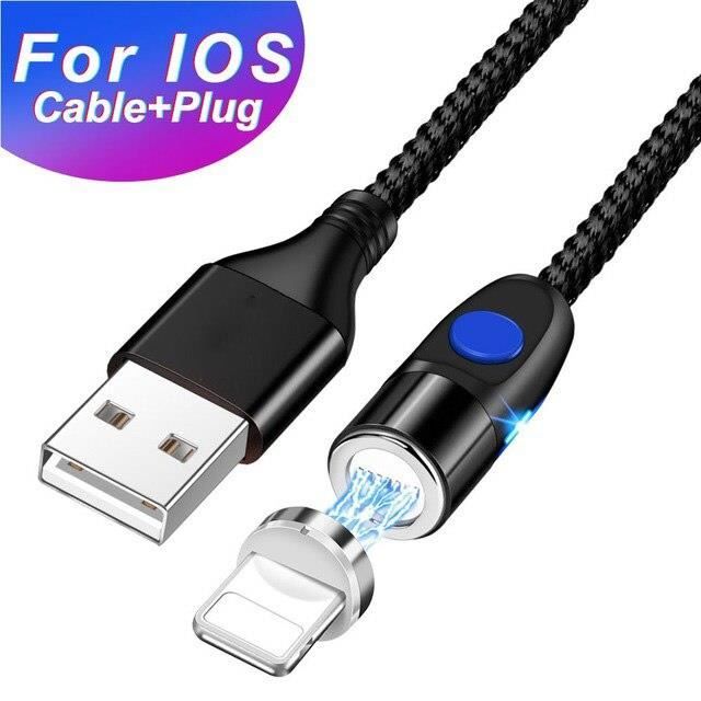Red Type C Cable-2m -Câble Magnétique USB Micro Et Type C Pour Recharge