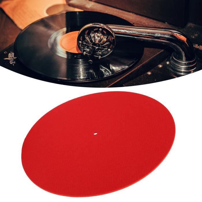 Tapis Feutrine Blanc Pour Platine Vinyle - Antidérapant, Protecteur, Réduit Les Vibrations - 29,5x29,5cm