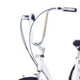 Tricycle pour adulte 24" 3 roues avec panier et dossier - Tricycle pour adulte - 6 vitesses - Guidon réglable-Blanc-1