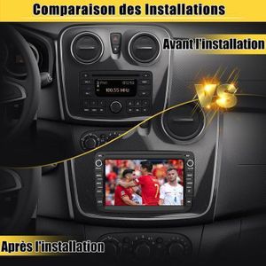 Cadre Façade Pour Renault Duster 2012-2018 – Compatible Autoradio 9/10,1 Pouces – Design Discret, Hauteur 7 Cm – Plastique ABS Durable - 14