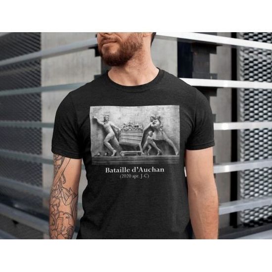 Tee Shirt La bataille d Auchan Pour Homme Coton 100 bio Confectionn en France