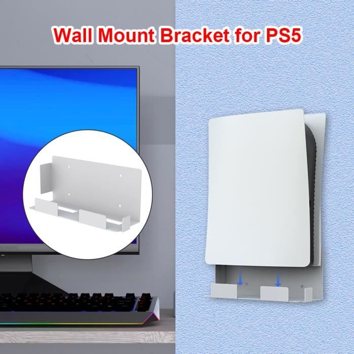 Support mural de rangement pour Ps5, console de jeu, protection de  sécurité, refroidissement vertical pour Ps5, facile à transporter (blanc,  11,7 * 10 * 25 cm)