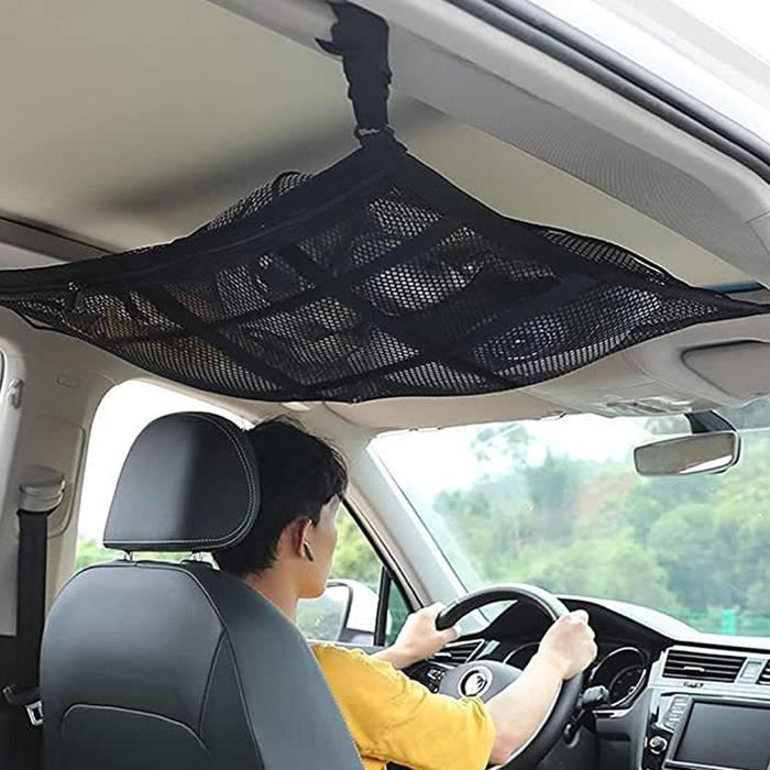 Filet de rangement pour plafond de voiture  Filet de rangement pour toit  de voiture en maille – Sac de rangement long avec [274] - Cdiscount Auto