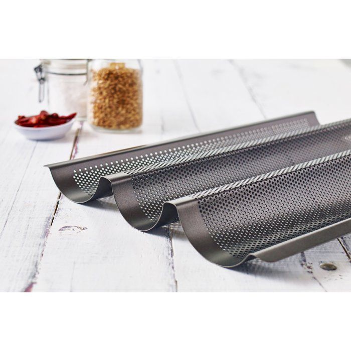 Plaque De Cuisson Rectangulaire Anti-adhésive - Acier Carbone, Revêtement Résistant Aux Rayures - 8