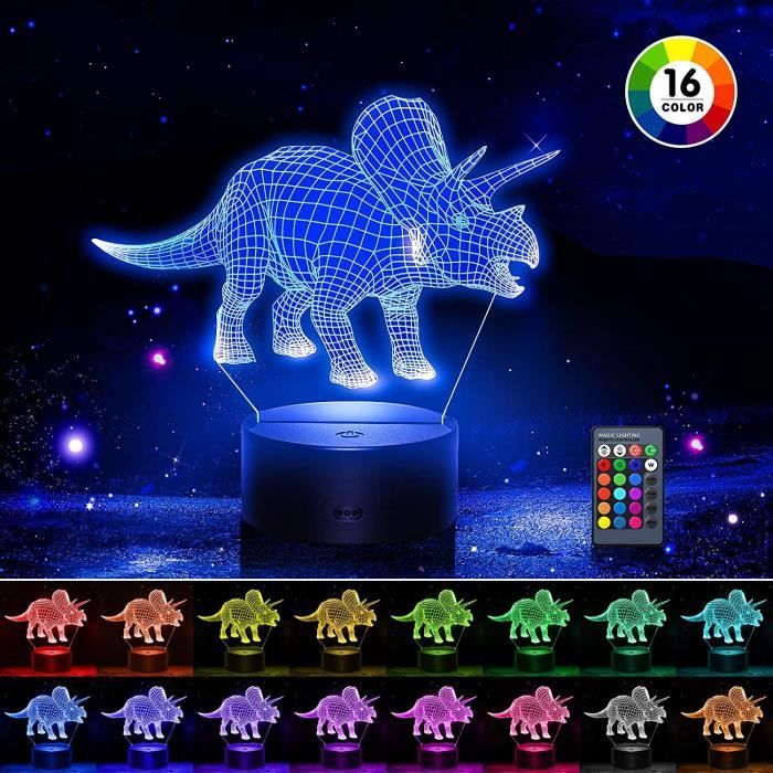 C2-Veilleuse Dinosaure 3D, 16 Couleurs, Lampe Icide à Intensité Réglable,  avec Télécommande et Fonction Tactile, Jouet, Cadeau d'Anniversaire pour  Enfant Garçon - AliExpress
