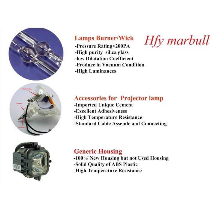 Lampe Projecteur Remplacement E78 HFY Marbull - Compatible Epson EB-945, EB-955W, EB-965 Et Plus - 7