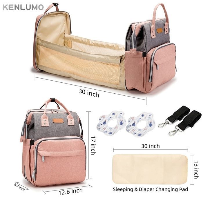 KENLUMO Sac à Langer bebe avec Matelas à Langer moustiquaire pour Bébé –  Grande Capacité Sac à Couches Multifonction Imperméable - Cdiscount  Puériculture & Eveil bébé