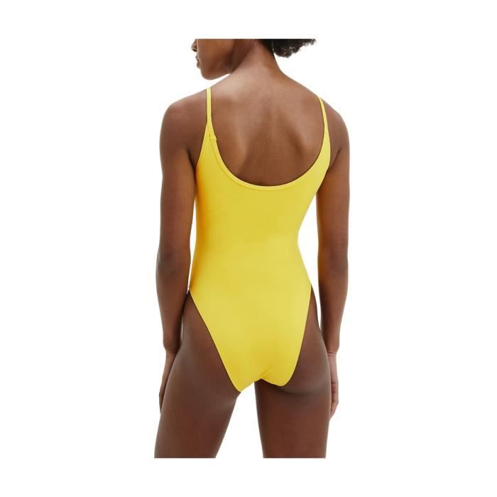 Maillot de bain une piece Calvin Klein ref 53260 ZGM Jaune Jaune Cdiscount Pret a Porter