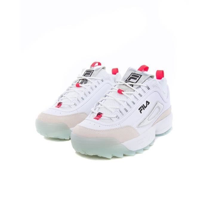 Baskets femme Fila Disruptor M white silver 40 Cdiscount Sport
