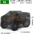 190T ATV Housse Extérieure pour Quad Bache de Protection Camping Car Housse pour Moto Imperméable Coupe-Vent Anti-UV 210*120*115cm-2