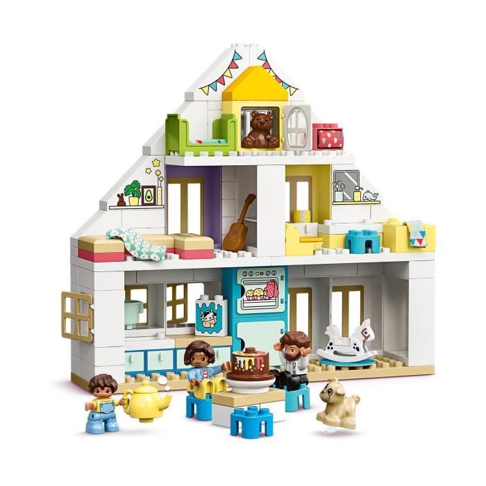 LEGO® 10929 DUPLO Town La Maison Modulable 3-en-1, Maison de Poupée pour  Garçons et Filles 2 ans et plus, Figurines et Animaux - Cdiscount Jeux -  Jouets