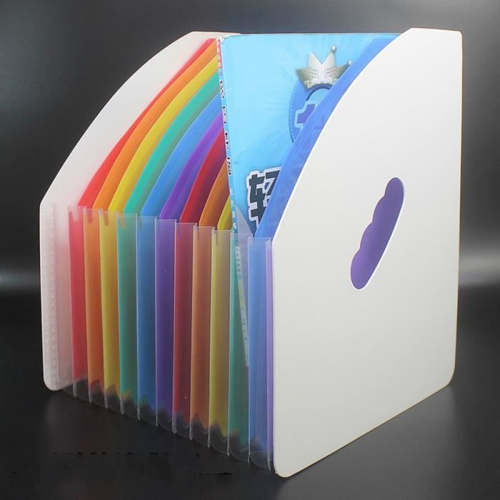 Trieur à Soufflet A4 – 12 Compartiments Colorés | Rangement Documents, Classeur Portable