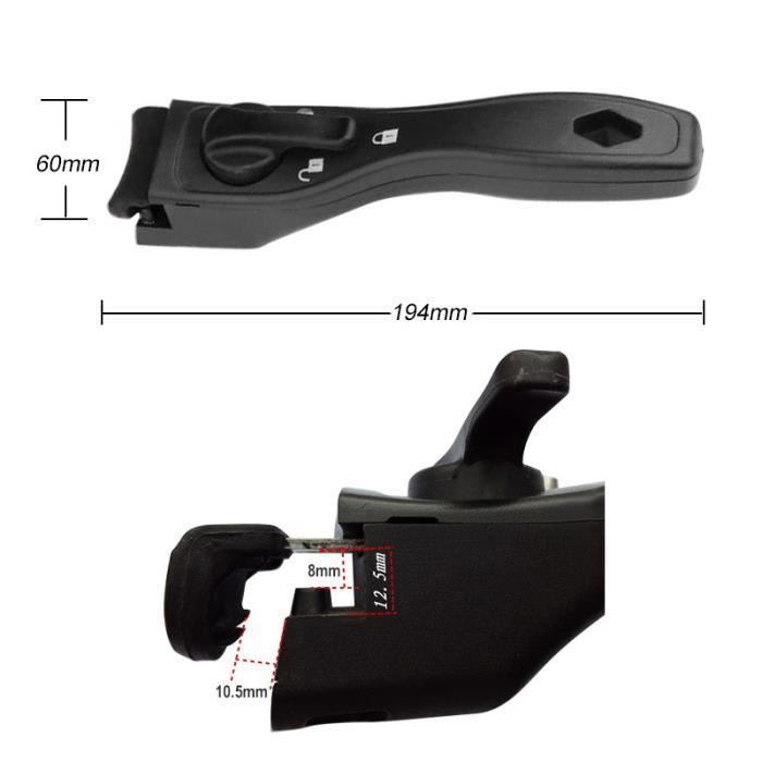 Poignée Amovible Noire Pour Casserole Et Poêle - Design Ergonomique, Capacité De Charge élevée