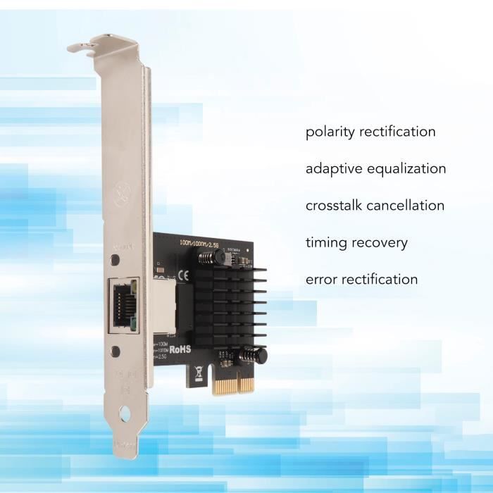 FHE Carte réseau PCIe 2.5Gbps Réveil à distance Puce RTL8125 Prise en ...