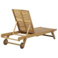 Chaise longue MOLA en bois d'acacia FSC - BEAU RIVAGE® - 195x33x71 cm - Jardin - Chaise longue - Extérieur-3