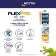 Mastic Colle polyuréthane BOSTIK Flexpro PU 811 Beige Haute Performance Intérieur et Extérieur - cartouche 300ml-3