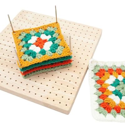 Planche De Blocage Du Crochet Grande,58x29 Cm Planche De Blo Pliable En Bois Avec 30 Broches Et 1 Boite De Rangementplanche