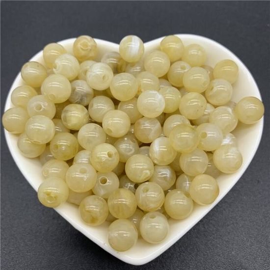20x 10mm Perles Rondes en Acrylique à Facettes Couleur Multi ~ assortiment