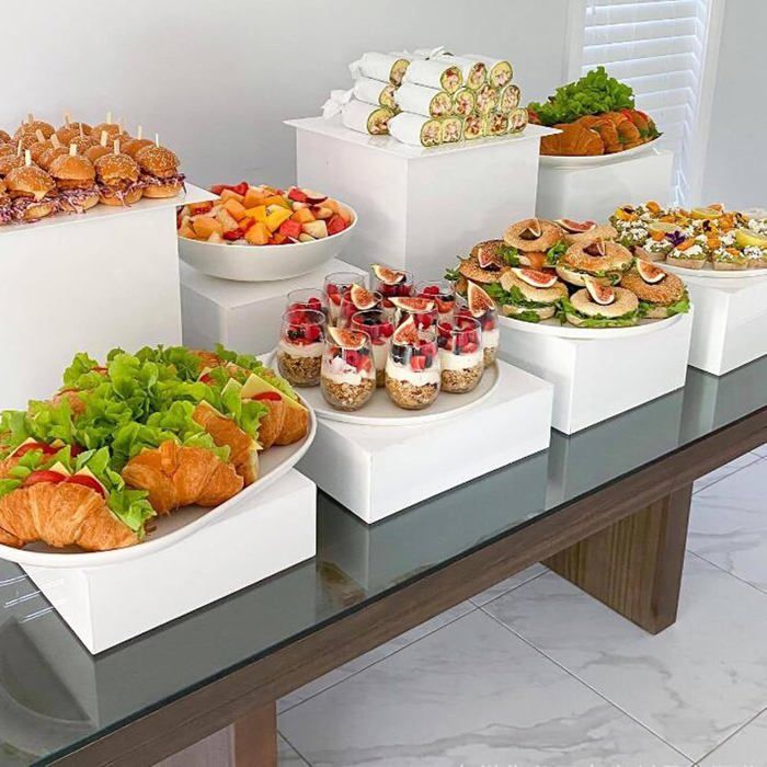 Lot De 3 Rehausseurs Acrylique Doré Pour Buffet - Présentoir Cupcakes, Desserts, Bonbons | Design Empilable Et élégant